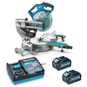 MAKITA 40V Max XGT 2 x 4.0Ah 216mm Slide Compound Mitre Saw Kit
