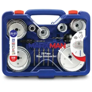 MARXMAN 20-121mm Bi-Metal/Wood Mega Holesaw Set - 29 Piece MHSBIM29PC
