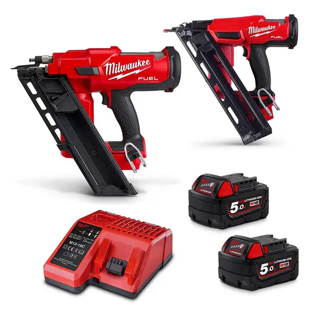 MILWAUKEE 18V FUEL™ 2 x 5.0Ah Framing/Finish Nailer Combo Kit