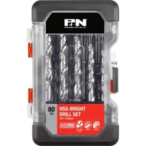 P&N 80 Piece 2-13mm HSS-Bright Excel Jobber Drill Bit Set 165399080