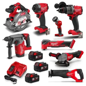 MILWAUKEE 18V FUEL™ 8 Piece 3x5.0Ah Combo Kit Power Pack