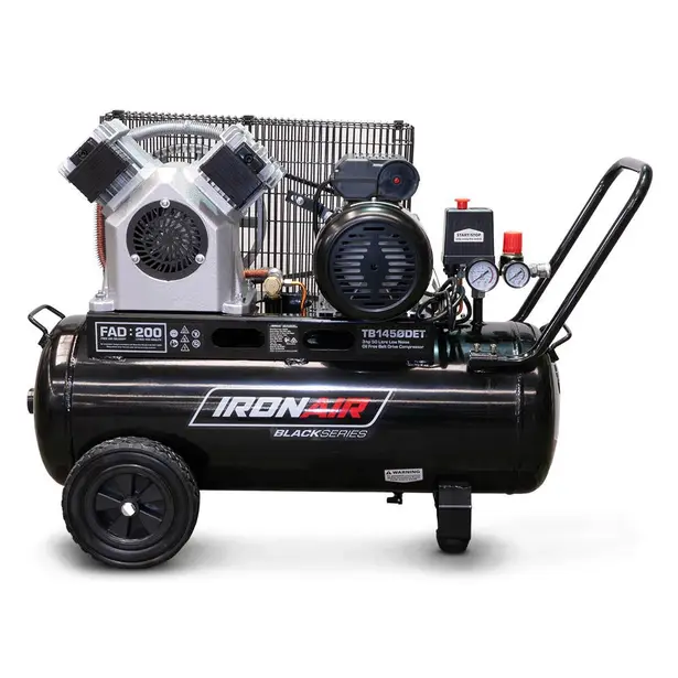 IRONAIR 200L/min Belt Drive 3HP 10A 50L Tank Oil-Free Air Compressor TB1450DET - Image 2