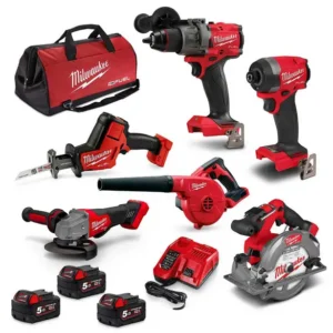 MILWAUKEE 18V FUEL™ 6 Piece 3x5.0Ah Combo Kit Power Pack