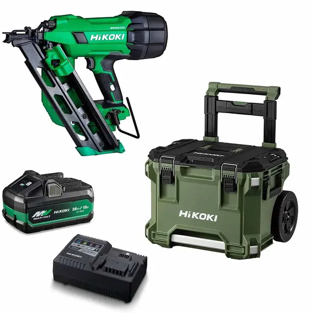 HiKOKI 18V Brushless 1 x 2.5/5.0Ah Framing Nailer Combo Kit
