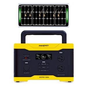 MAXWATT 3600 Watt AC 1601Wh LG Battery Power Station + Solar