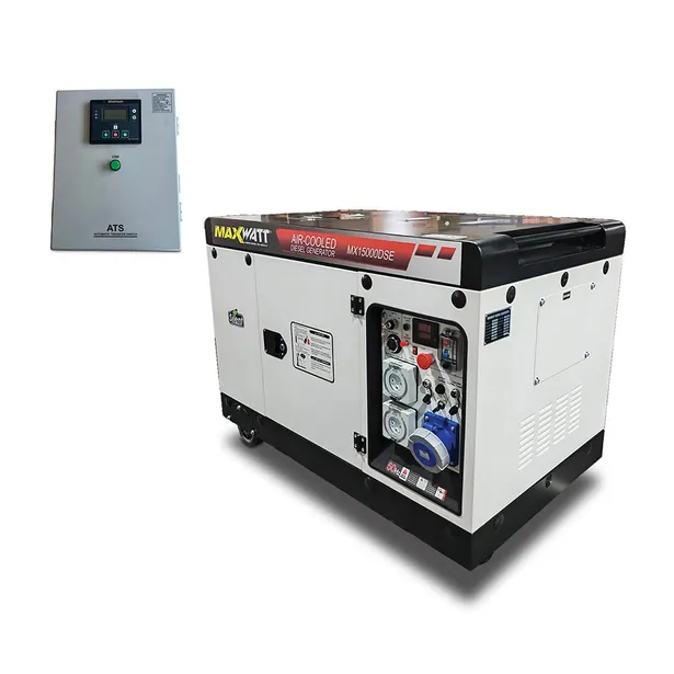 MAXWATT 15KVA Diesel Generator + Automatic Transfer Switch
