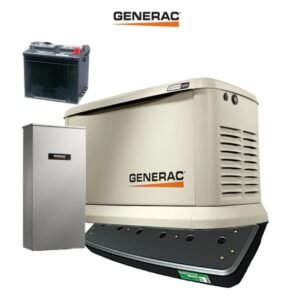 Generac Guardian Series 26kW (120 / 240V) Single-Phase Air Cooled Multi-Fuel Standby Generator 200a Automatic Transfer Switch, Wi-Fi, Pad, Battery