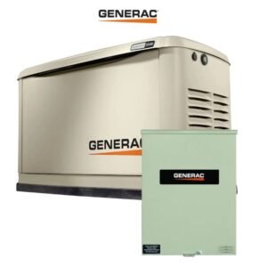 Generac Guardian Series 24kW (120 / 240V) Single-Phase Air Cooled Multi-Fuel Standby Generator with 400a Automatic Transfer Switch and Wi-Fi