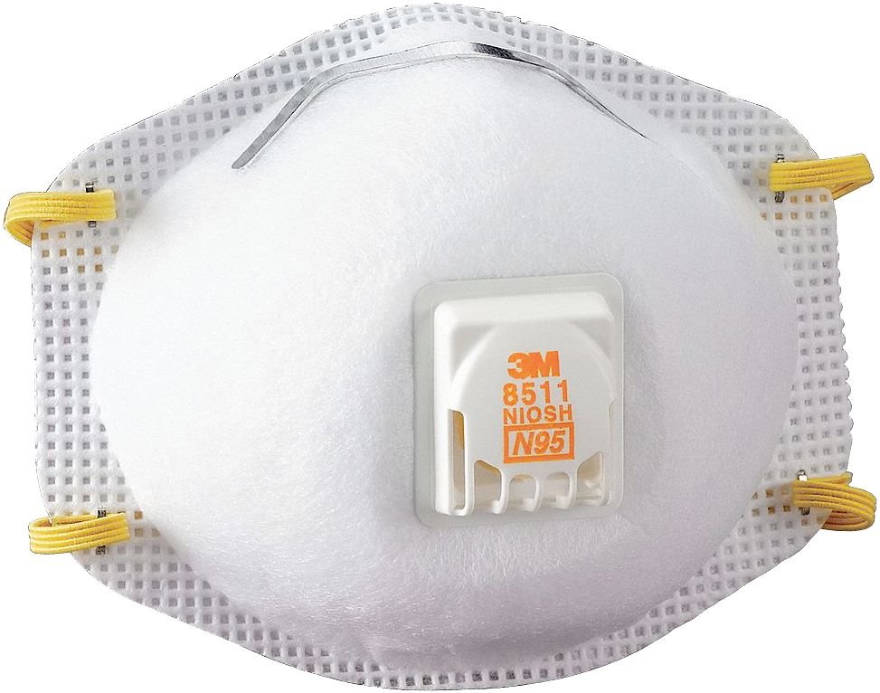 N95 Particulate Respirator Mask, Cool Flow Exhalation Valve - (Box of 10)
