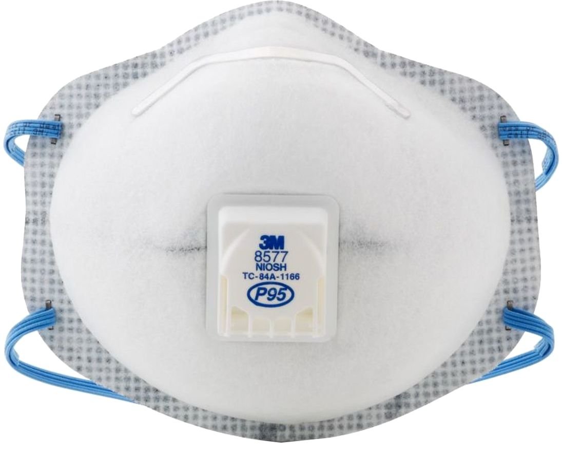Particulate Respirator 8577, P95 with Nuisance Level* Organic Vapor Relief - (Box of 10)