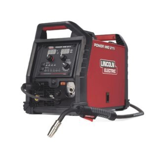Lincoln Electric Power MIG 211i MIG Welder – Dual-Voltage 120/230 V, 20-211 A Output, Flux-Cored Ready, Portable 41 lb Machine, Model K6080-1