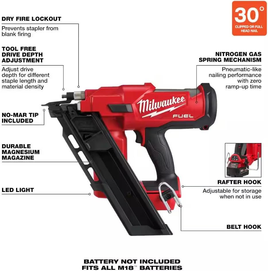 M18 FUEL 30 Degree Framing Nailer - Image 5