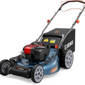 SENIX 22-Inch Self-Propelled Gas Lawn Mower with 150cc B&S EX625 Engine, 3-in-1 (Mulching, Bagging, Side Discharge), 6 Adjustable Cutting Heights (1.25” - 4”), Durable Steel Deck, Rear-Wheel Drive