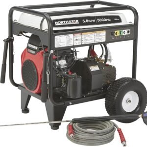 NorthStar Gas Cold Water Pressure Washer, 5000 PSI, 5.0 GPM, Honda Engine, Electric Start, Belt Drive, Model# 1571493
