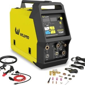Weldpro 200A MIG Welder Aluminum MIG Welder 110V/220V with MIG/Flux Core/Stick/Spool Gun/AC/DC TIG 6 in 1 MultiProcess Welding Machine with Foot Pedal Omni 210