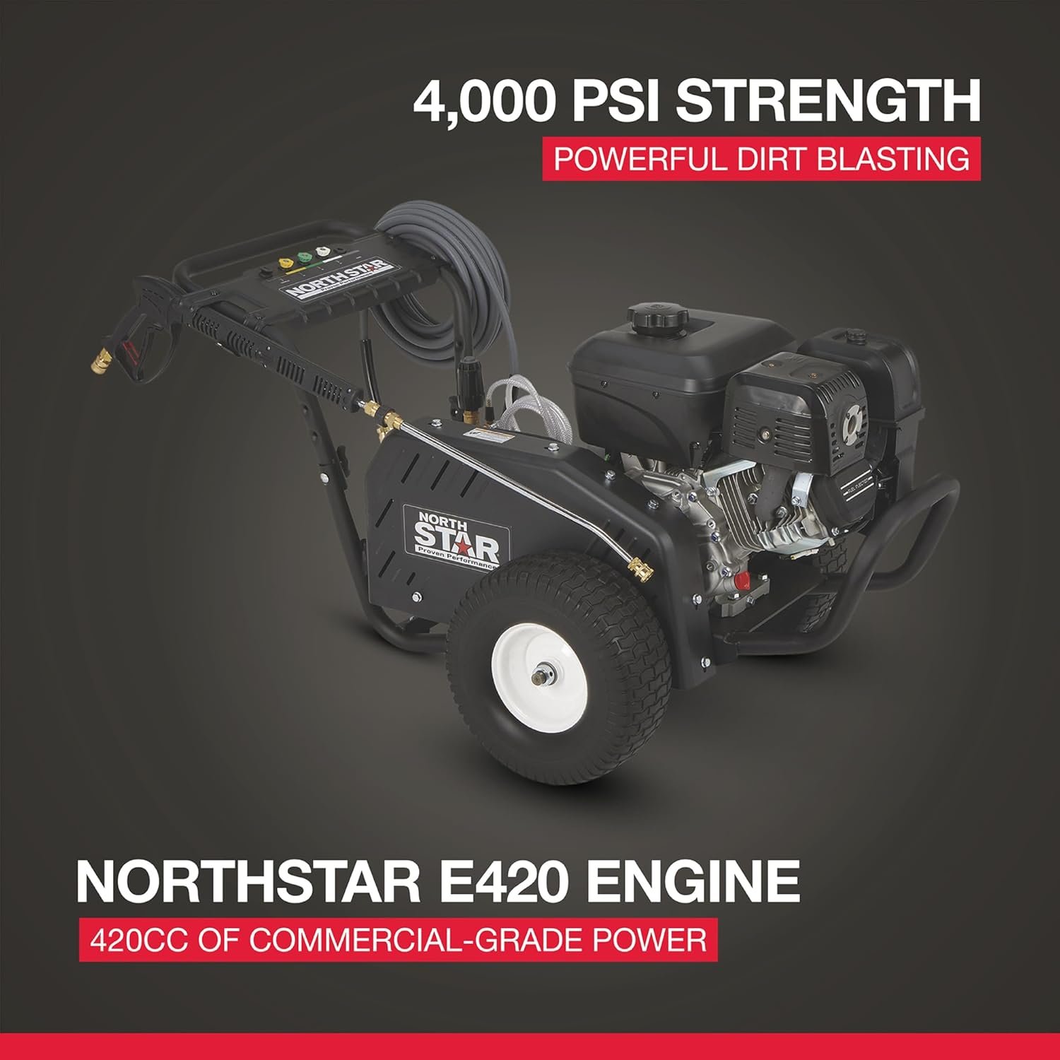 NorthStar Gas Cold Water Pressure Washer, 4000 PSI, 3.5 GPM, NorthStar Engine, Belt Drive - Image 7