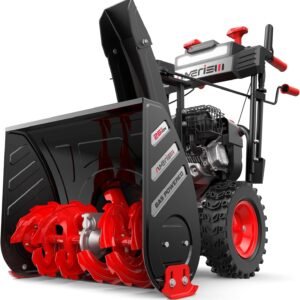 Gas Snow Blower, 26-Inch Self-Propelled Snow Blower Powered by OHV 212cc Engine, Electric Start, 13-Inch Snow Tires with LED Lights