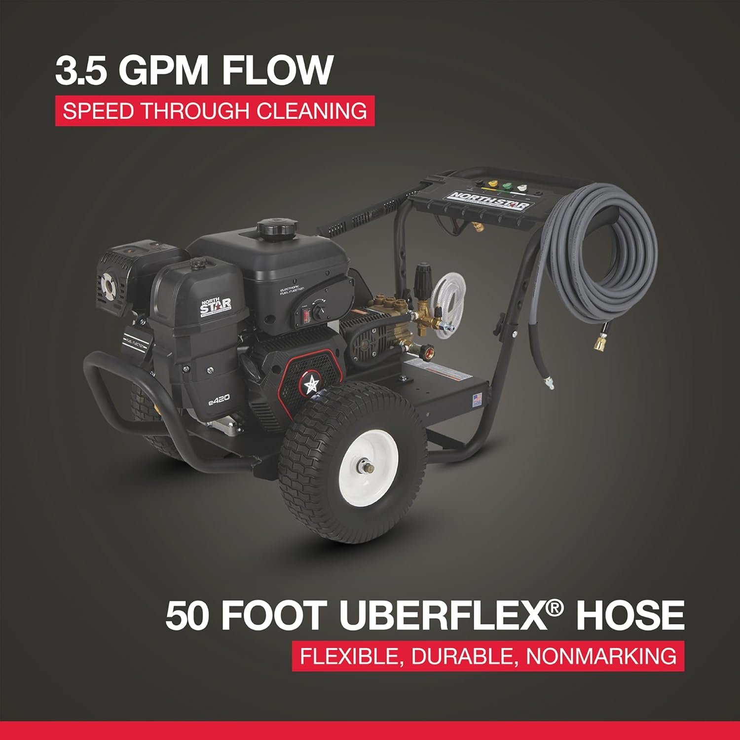 NorthStar Gas Cold Water Pressure Washer, 4000 PSI, 3.5 GPM, NorthStar Engine, Belt Drive - Image 5