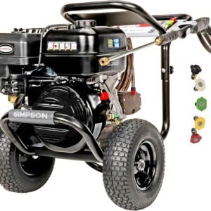Simpson 4400 PSI Gas Pressure Washer, 4.0 GPM Commercial Power Washer, Cold Water, 50' Hose, PowerShot, 49-State Compliant (PS60843) - Black